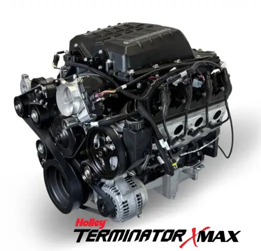 BluePrint Engines PSLS3769SCTK GM LS 376 c.i. Pro Series 700 HP supercharged crate engine, deluxe dressed with natural pulley kit - main view