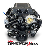 GM LS Compatible 427 c.i. Pro Series Engine - 830 Horsepower - Deluxe Dressed - Black Pulley Kit - Holley Terminator X EFI System