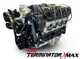 GM LS Compatible 376 c.i. Pro Series Engine - 530 Horsepower - Deluxe Dressed - Black Pulley Kit - Holley Terminator X EFI System