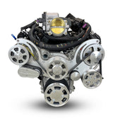 GM LS Compatible 427 c.i. Pro Series Engine - 600 Horsepower - Deluxe Dressed - Polished Pulley Kit - Holley Terminator X EFI System