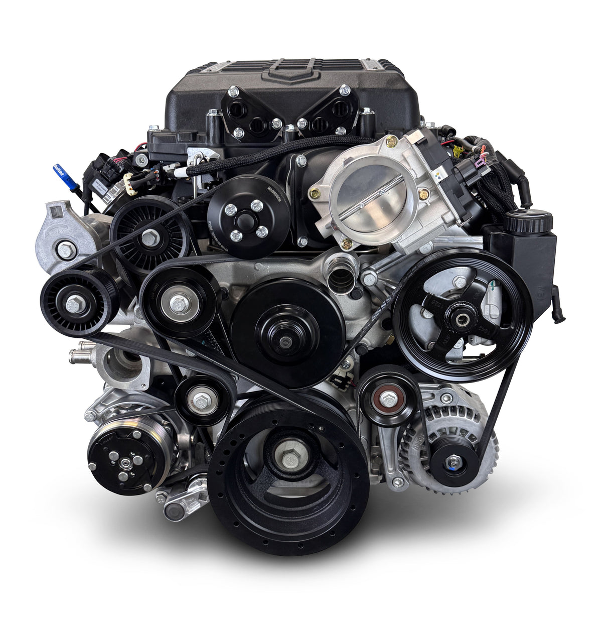 GM LS Compatible 427 c.i. Pro Series Engine - 830 Horsepower - Deluxe Dressed - Natural Pulley Kit - Holley Terminator X EFI System