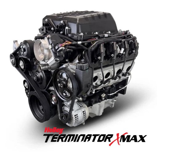 GM LS Compatible 427 c.i. Pro Series Engine - 830 Horsepower - Deluxe Dressed - Natural Pulley Kit - Holley Terminator X EFI System