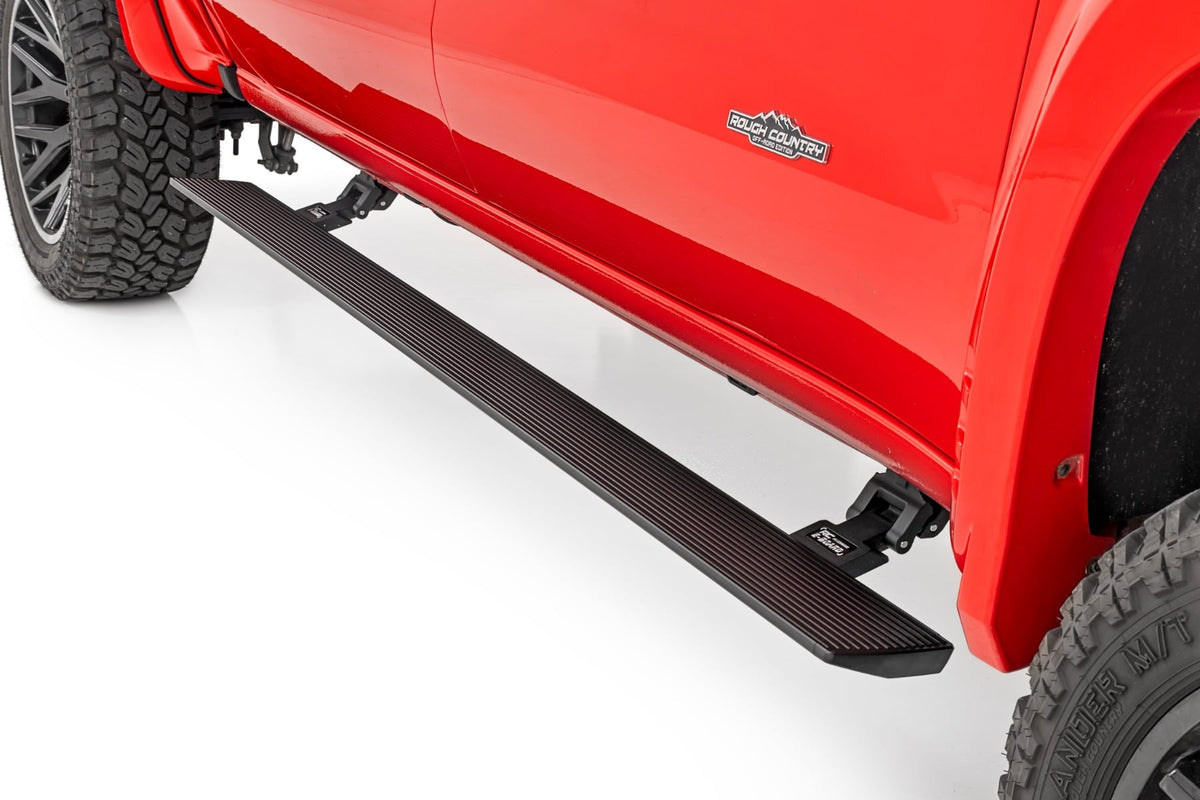 Power Running Boards Dual Electric Motor Crew Cab Silverado/Sierra 1500/2500HD/3500HD 2WD/4WD Rough Country