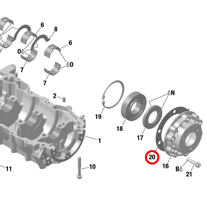 WSRD PTO Bearing Cover Gasket | Can-Am X3