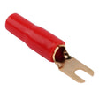 8AWG Gold Plated Spade Terminal, Red (PTSX-8RED) Audiopipe