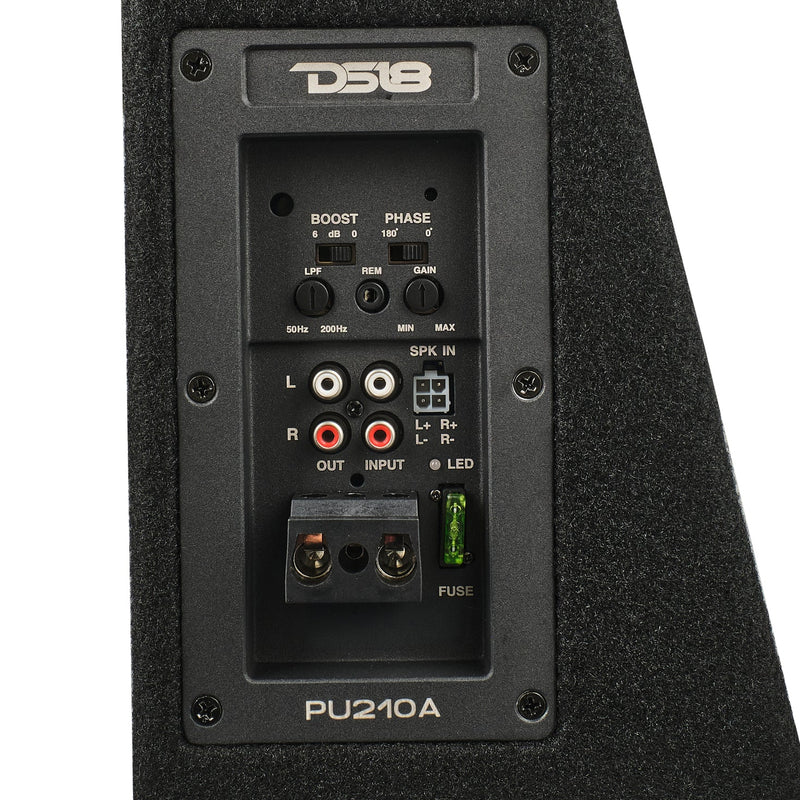 10" Active Subwoofer Shallow Enclosure with 10" Passive Subwoofer For Pickup Trucks