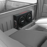 10" Active Subwoofer Shallow Enclosure with 10" Passive Subwoofer For Pickup Trucks