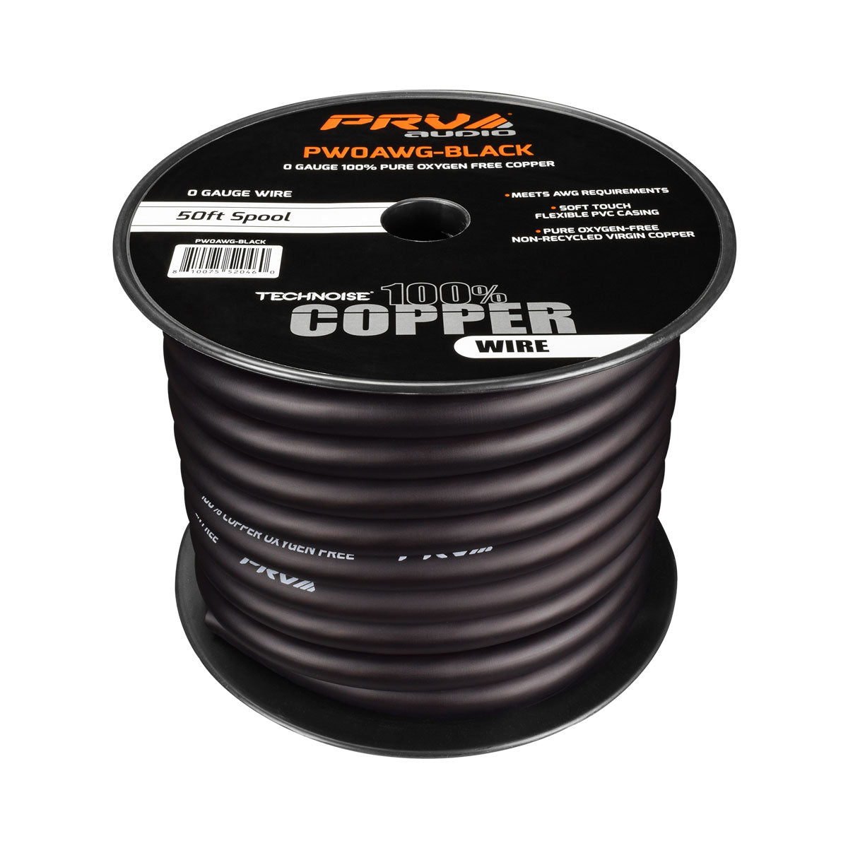 PRV PW0AWG-BLACK 50ft Roll PRV Audio