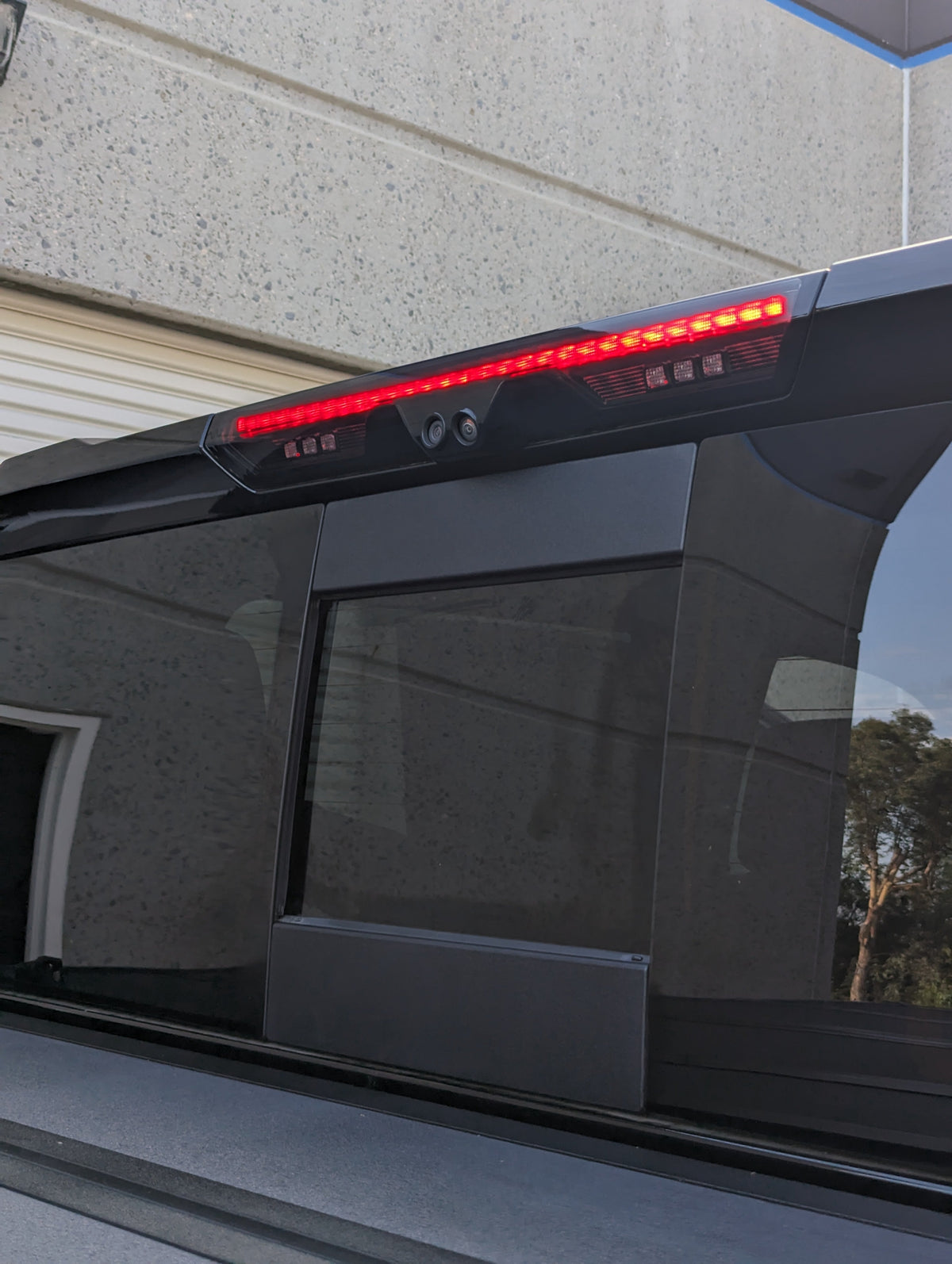 GMC Sierra 1500 & Chevy Silverado 1500 19-26 (4th GEN) - ULTRA HIGH POWER Red LED 3rd Brake Light w/ ULTRA HIGH POWER CREE XML White LED Cargo Lights (Replaces LED 3rd Brake Light with 2 Cargo Bed Cameras - Smoked Lens