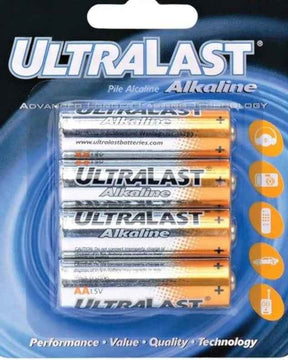 Ultralast ULA4AA AA Alkaline Battery (4-Pack) UltraLast