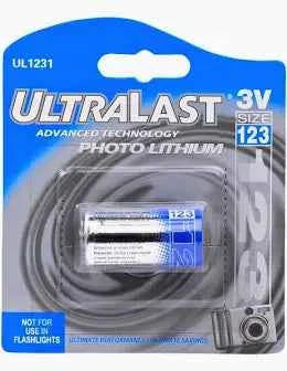 Ultralast UL1231 3 1/2 Volt CR123A Lithium Photo Battery UltraLast