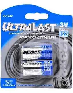 Ultralast UL1232 3-Volt Photo Lithium Batteries, 2 Pack TekShack