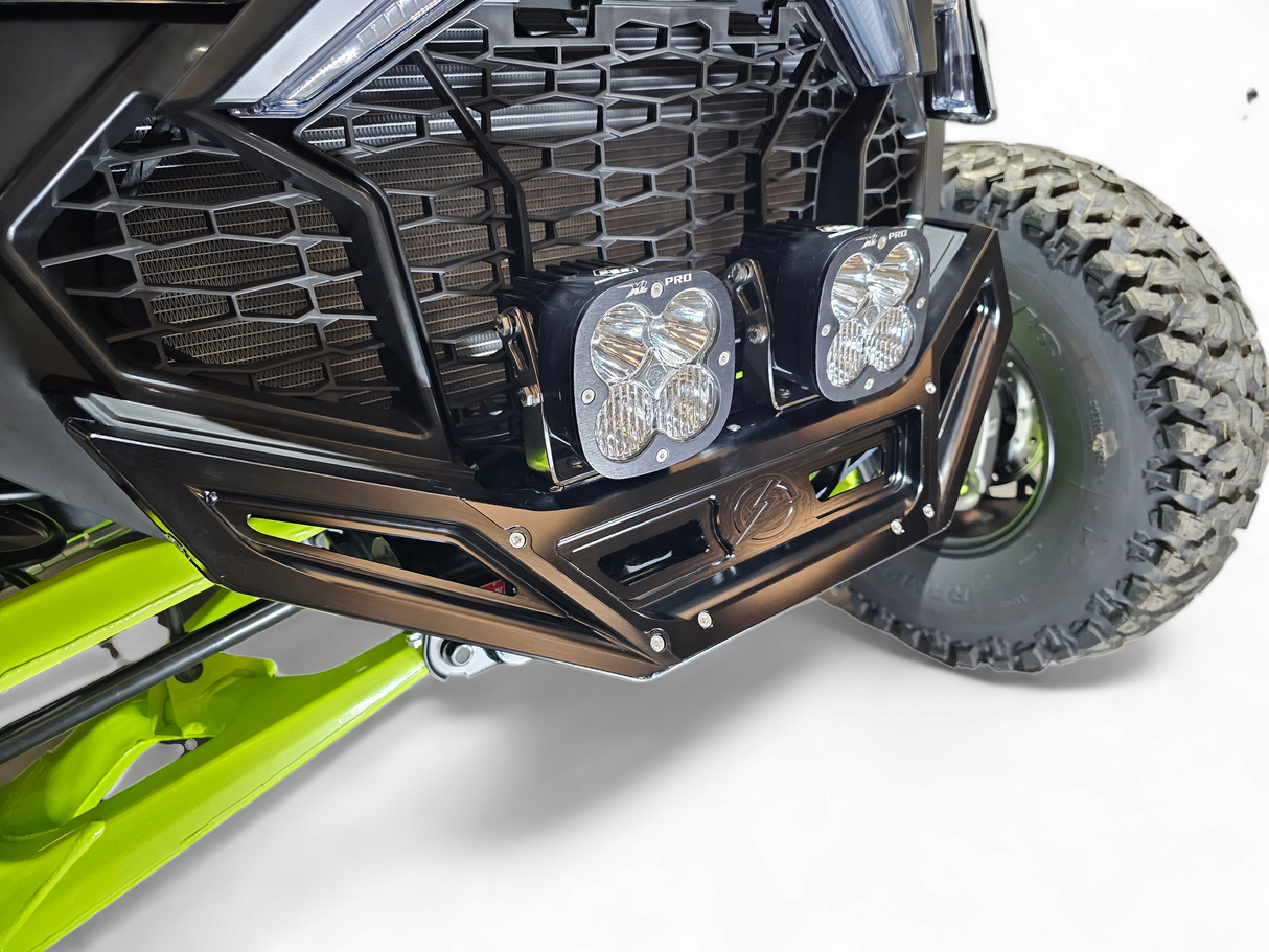 2022-2026 Polaris RZR Pro R, Pro S, Turbo R Machined Billet Front Winch Bumper (Black Anodize) www.elektricoffroad.com