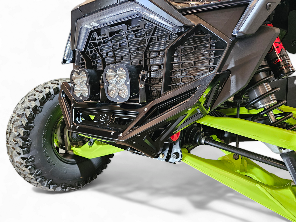 2022-2026 Polaris RZR Pro R, Pro S, Turbo R Machined Billet Front Winch Bumper (Black Anodize) www.elektricoffroad.com
