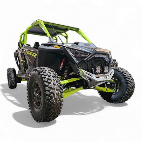 2022-2026 Polaris RZR Pro R, Pro S, Turbo R Machined Billet Front Winch Bumper (Clear Anodize) www.elektricoffroad.com