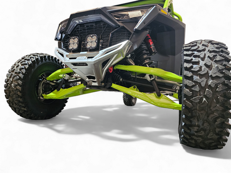 2022-2026 Polaris RZR Pro R, Pro S, Turbo R Machined Billet Front Winch Bumper (Clear Anodize) www.elektricoffroad.com