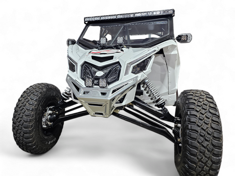 2017 to Current Can-Am X3 Maverick Machined Billet Front Winch Bumper (Clear Anodize) www.elektricoffroad.com