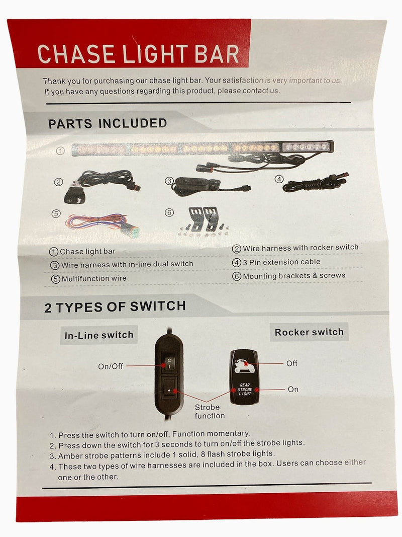 Chase LED Light Bar With Built In Strobe 32" by GG Lighting