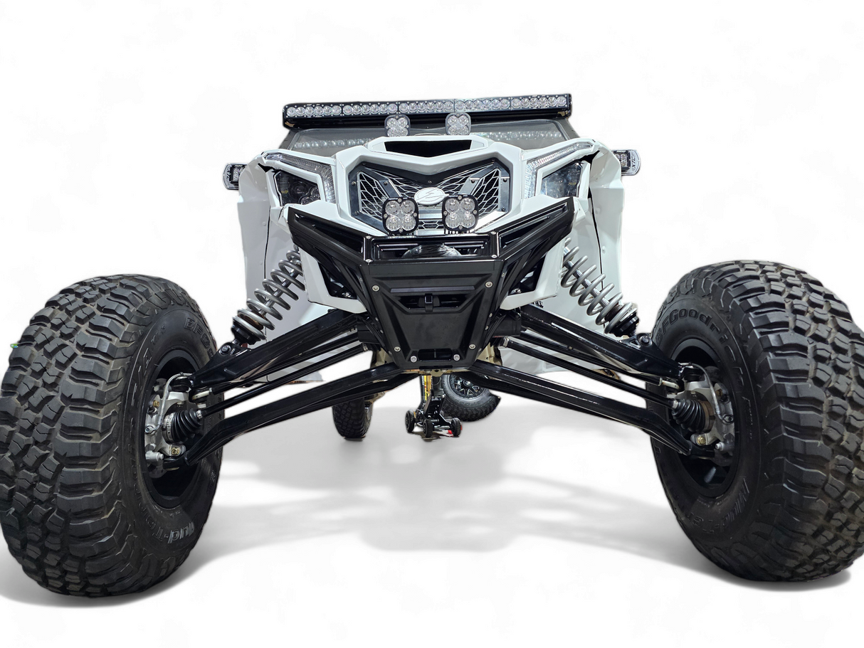 2017 to Current Can-Am X3 Maverick Machined Billet Front Winch Bumper (Black Anodize) www.elektricoffroad.com