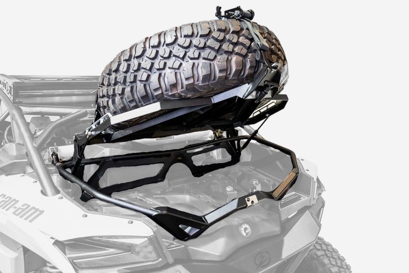 2017-2026 Can Am X3 Maverick Volt Series Baja Spare Tire Rack www.elektricoffroad.com