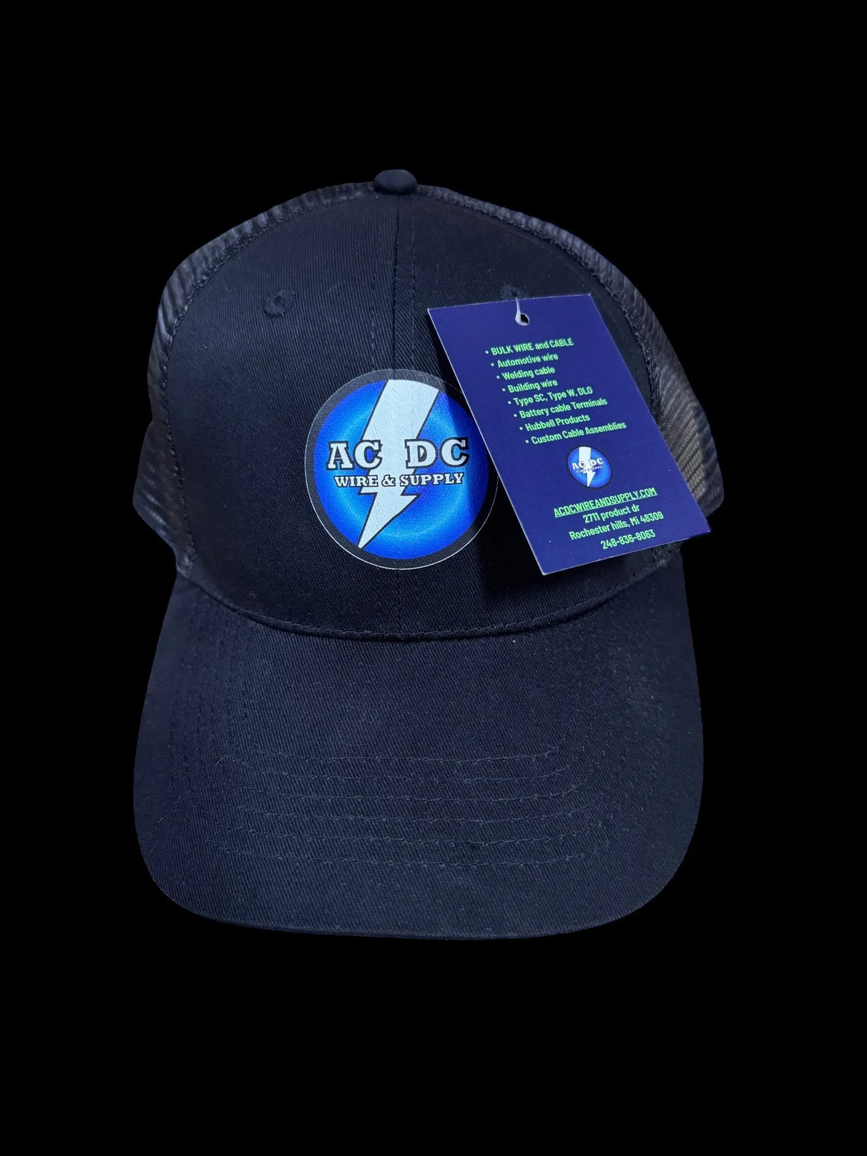AcdcWireandSupply Official 2024 SNAPBACK Trucker Hat AC/DC WIRE AND SUPPLY