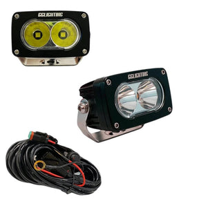 GP10 Offroad LED Pod Bundle White With Free Wiring Harness GGLighting