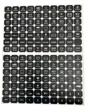Replacement Sticker Sheets For GG Lighting 8 or 12 Gang Switch Panel GGLighting
