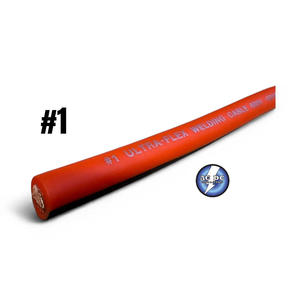 #1 AWG Ultra Flex Welding Cable Rugged Jacket Orange 600V (PER FOOT) whip ULTRA FLEX WELDING CABLE