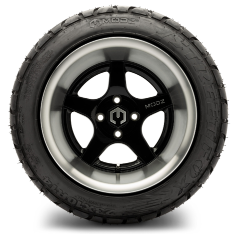 Modz Maverick 14X10 | -50 Offset Machined Black with Street Fox 23X10-14
