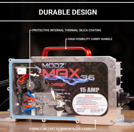 MODZ Max48 15A Yamaha G29 YDRE Battery Charger for 48V