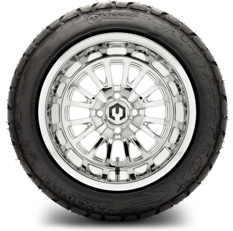 Modz Assassin 14X10 Chrome with Modz Steet Fox 23X10-14