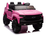 Kids Chevy Silverado 4x4 2 Seater Monster Truck Ride-On Toy with Big Wheels