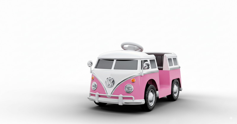 Volkswagen VW Bus Ride On Car Van for Kids W/Magic Cars® Wireless Parental Control