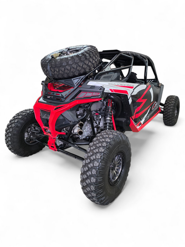 2020+ Polaris RZR Pro XP, 2022+ Pro R/Turbo R, 2025+ Pro R/Pro S Tire Rack www.elektricoffroad.com