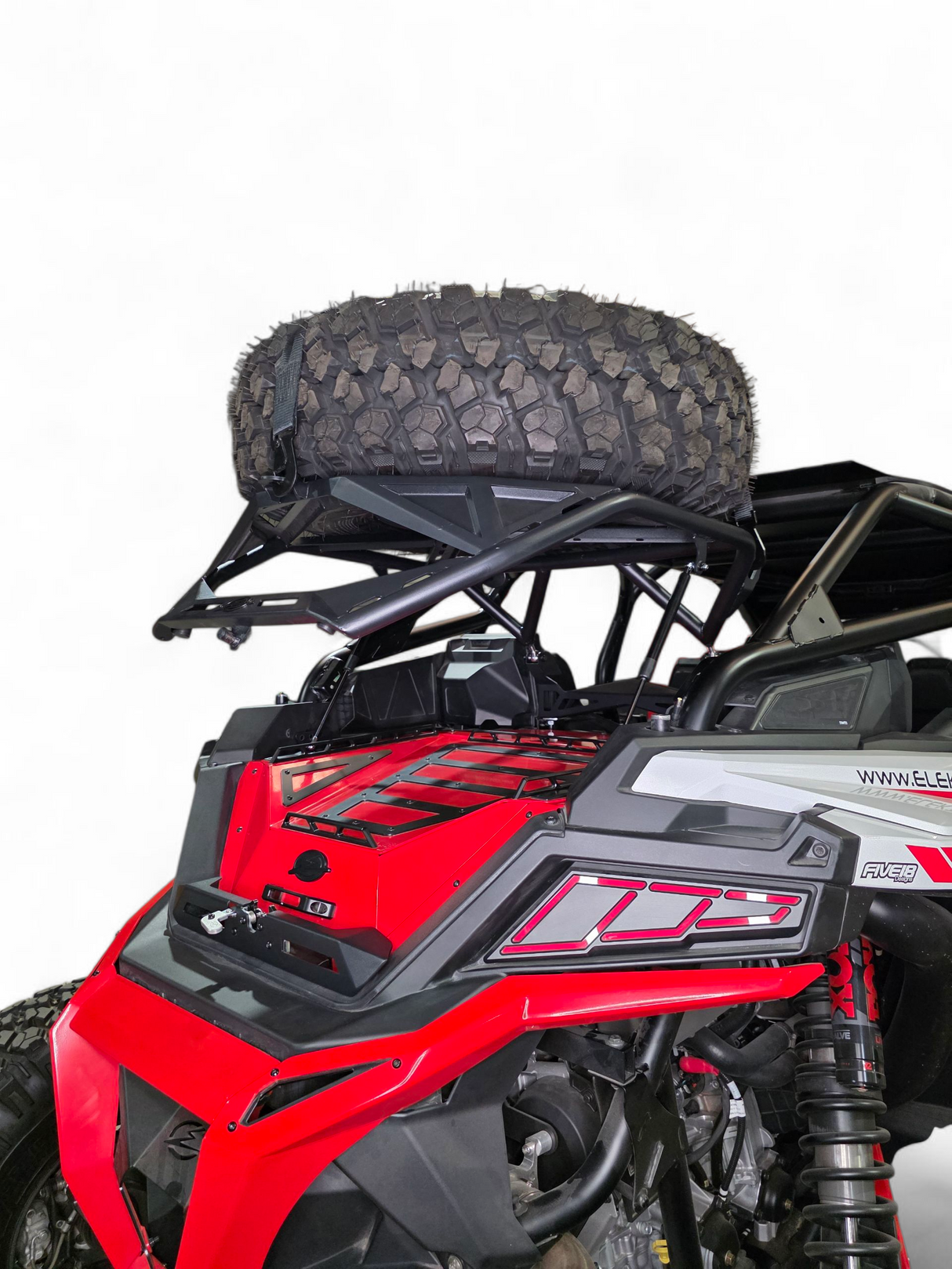 2020+ Polaris RZR Pro XP, 2022+ Pro R/Turbo R, 2025+ Pro R/Pro S Tire Rack www.elektricoffroad.com