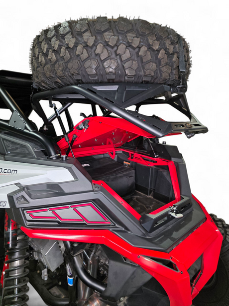 2020+ Polaris RZR Pro XP, 2022+ Pro R/Turbo R, 2025+ Pro R/Pro S Tire Rack www.elektricoffroad.com