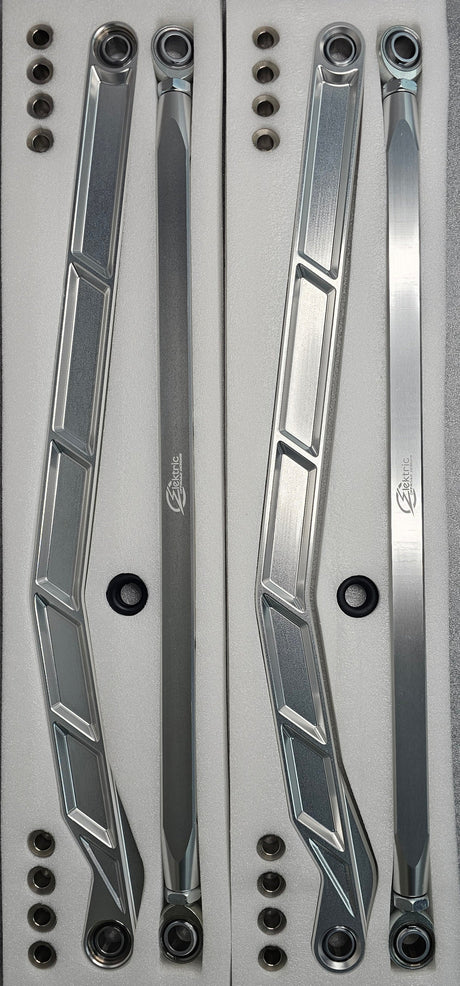 2022 to Current Polaris RZR Pro R, Pro S, Turbo R High Clearance Radius Rods in Clear Finish www.elektricoffroad.com