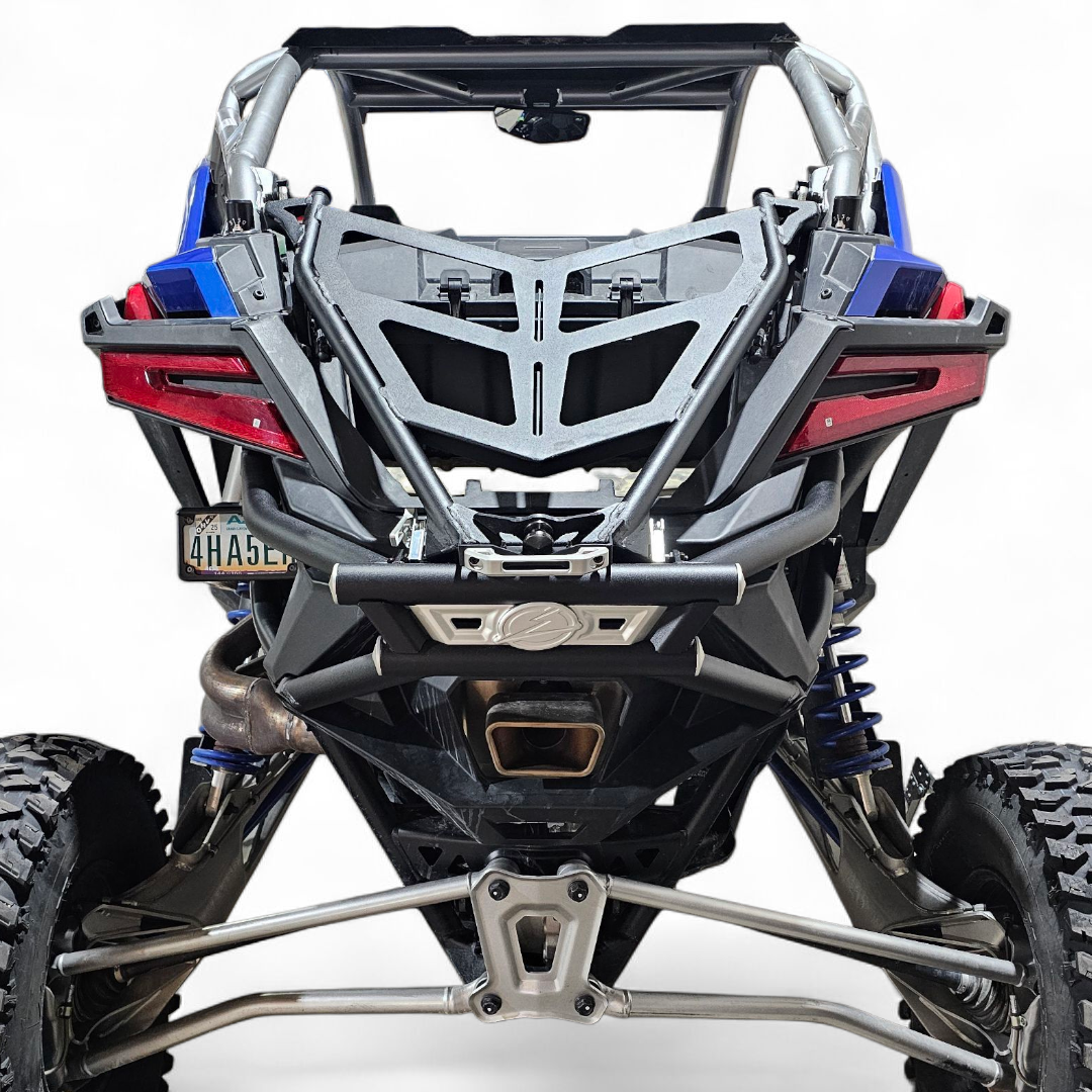 2022+ Polaris RZR Pro R Amp Rear Tire Rack Rear Bumper Combo www.elektricoffroad.com