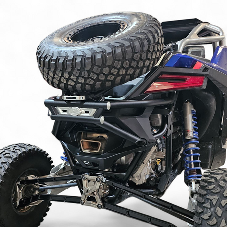 2022+ Polaris RZR Pro R Amp Rear Tire Rack Rear Bumper Combo www.elektricoffroad.com
