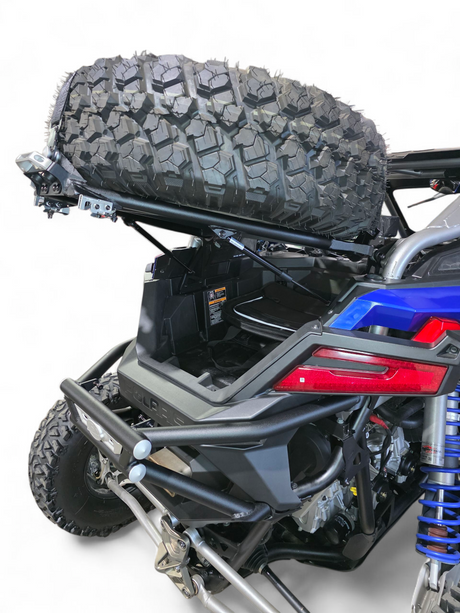 2022+ Polaris RZR Pro R Amp Rear Tire Rack Rear Bumper Combo www.elektricoffroad.com