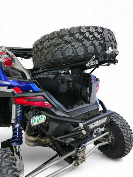 2022+ Polaris RZR Pro R Amp Rear Tire Rack Rear Bumper Combo www.elektricoffroad.com