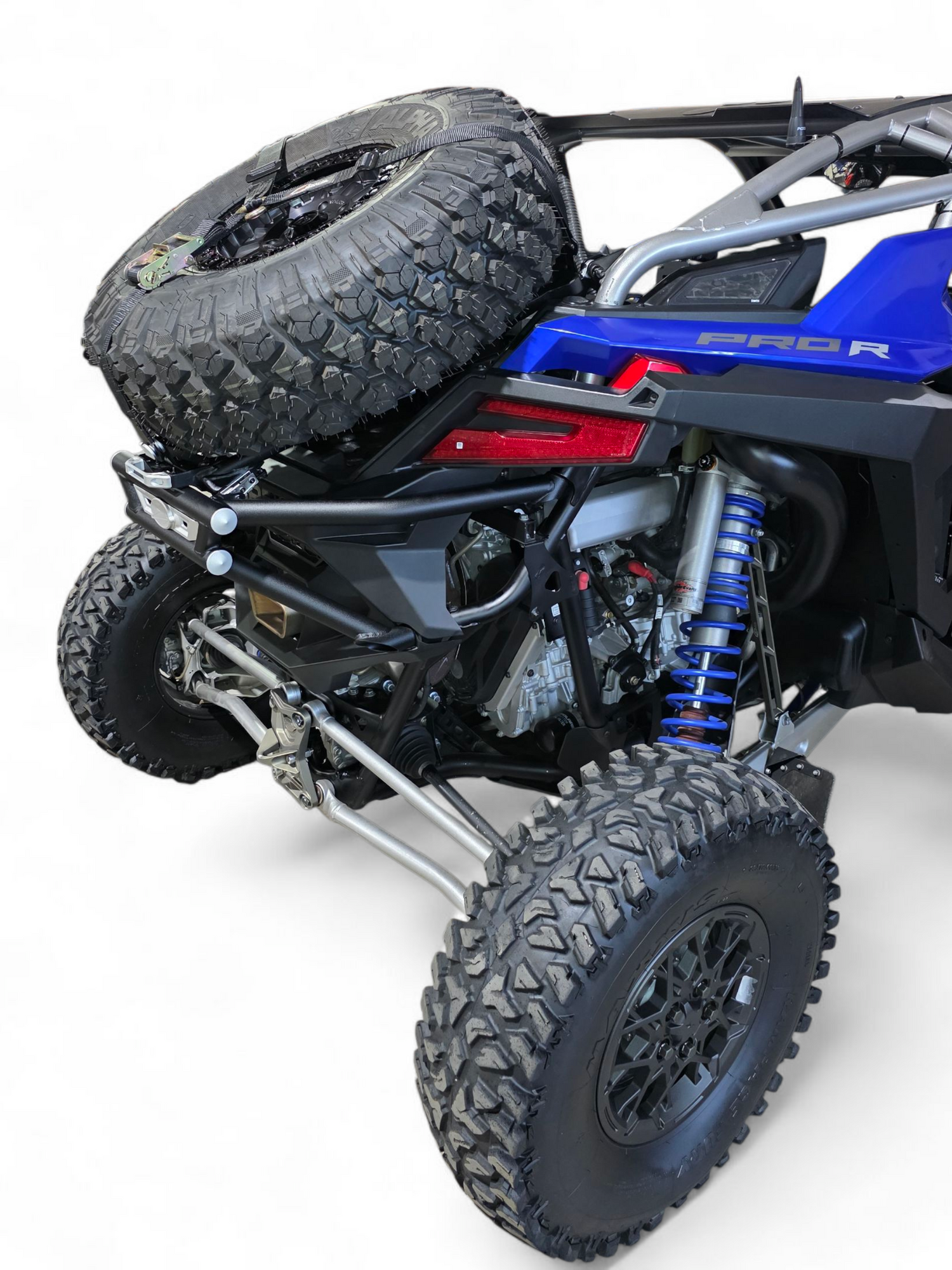 2022+ Polaris RZR Pro R Amp Rear Tire Rack Rear Bumper Combo www.elektricoffroad.com