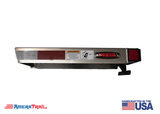 Deluxe Rear 22" / 28" PORT Side / Left Side - Channel Trailer Step, Secures Fender, Includes Non-Skid Reflective Tape, and Led Light