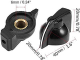Potentiometer Knob: Black Chickenhead with Set Screw TekShack