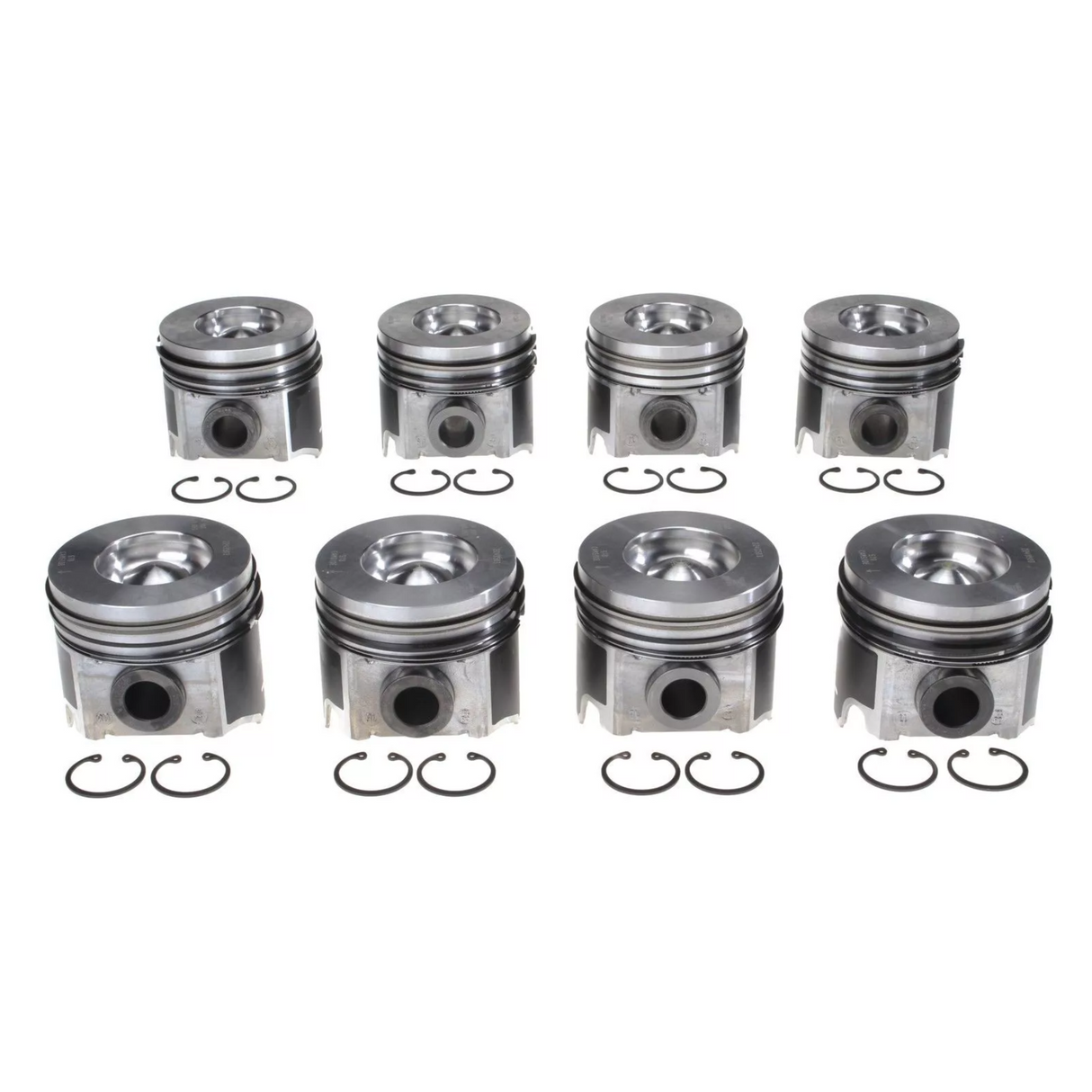 2003-2007 Powerstroke 6.0L Mahle Set of 8 Pistons w/ Rings - .030 (224-3503WR.030)