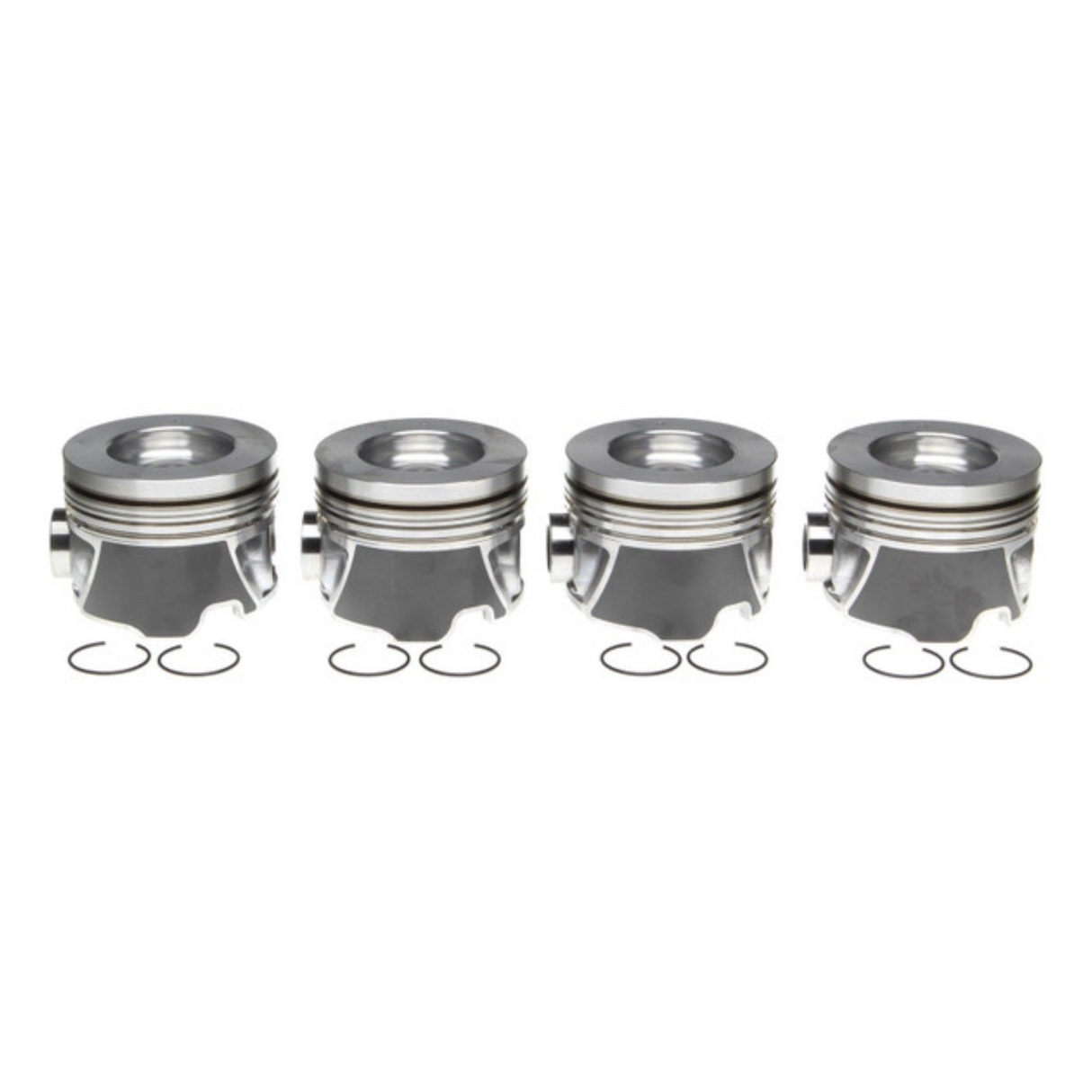 2006-2010 Duramax 6.6L Mahle Set of 4 Pistons w/ Rings Right Bank - .030 (224-3708WR.030)