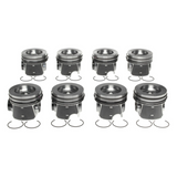 2008-2010 Powerstroke 6.4L Mahle Set of 8 Pistons w/ Rings - 0.50MM (224-3851WR-0.50MM)