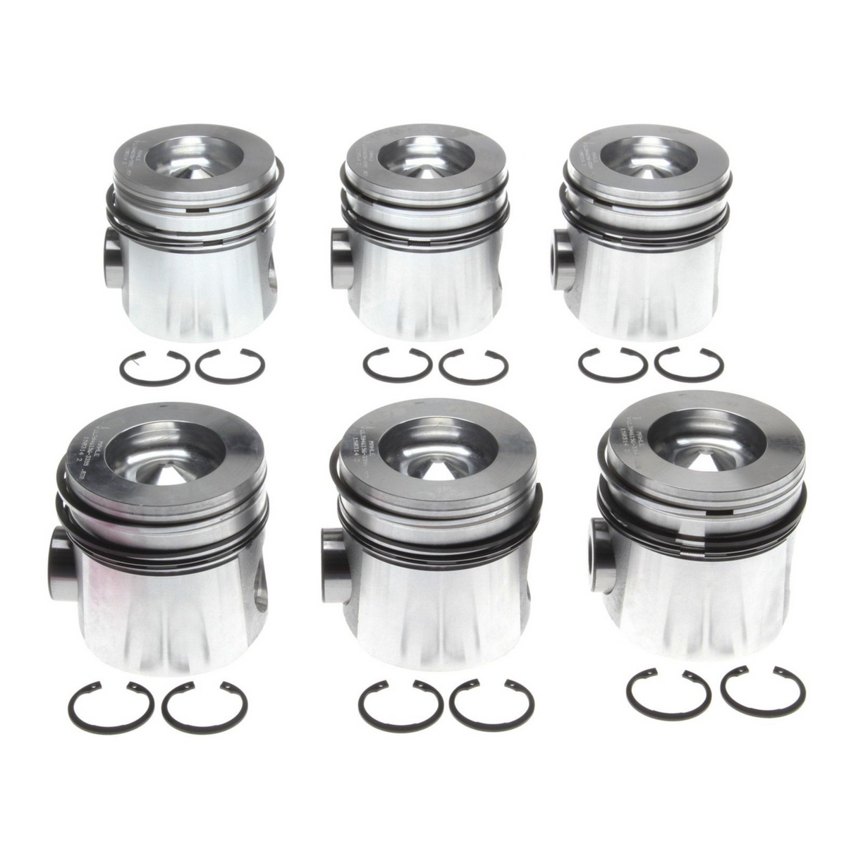 1998.5-2002 Cummins 5.9L Mahle Set of 6 Pistons w/ Rings - Standard (224-3355WR)