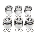 2001-2002 Cummins 5.9L Mahle Set of 6 Pistons w/ Rings - .020 (224-3354WR.020)