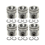2003-2004 Cummins 5.9L Mahle Set of 6 Pistons w/ Rings - .040 (224-3672WR.040)